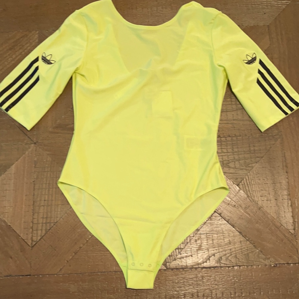 COPY - Neon yellow adidas bodysuit!